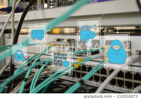 Network and data center security image materials 132858873