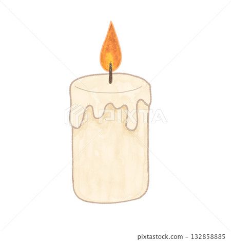 Hand drawn candle illustration Hand drawn candle illustration 132858885