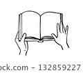 A hand to read a book 132859227