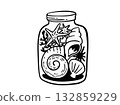 Seashell in a bottle 132859229