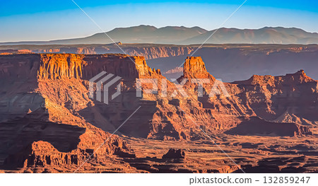 Majestic Red Rock Formations in Desert Landscape 132859247