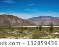 Desert Landscape with Mountains and Clear Sky 132859456