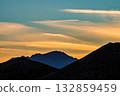 Mountain Silhouette at Sunset 132859459