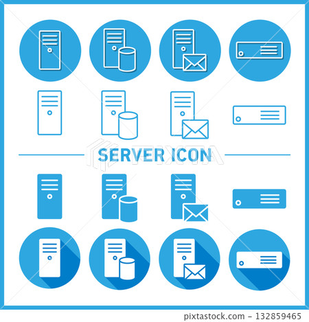Server vector icon set (system configuration and documentation creation) Server vector icon set (system configuration and documentation creation) 132859465