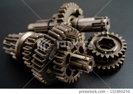 Metal gear wheel engine car and bike, mechanic industry. Metal gear wheel engine car and bike, mechanic industry. 132860250