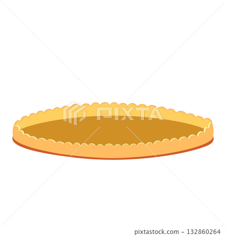 Simple cake tray vector illustration 132860264