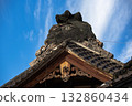 日本房屋上的大型鬼瓦 日本房屋上的大型鬼瓦 132860434