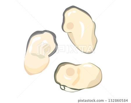 牡蠣主題插圖 132860584