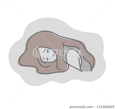 抑鬱女人哭泣的插圖素材 132860689