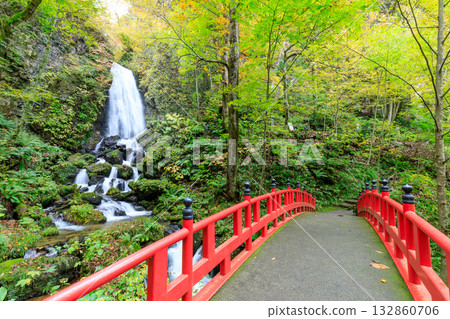 Fudo Falls in early autumn, Hachimantai City, Iwate Prefecture Fudo Falls in early autumn, Hachimantai City, Iwate Prefecture 132860706