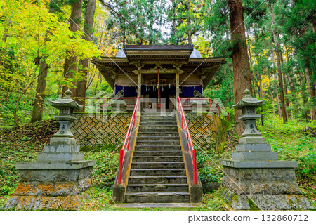 Sakuramatsu Shrine in early autumn, Hachimantai City, Iwate Prefecture Sakuramatsu Shrine in early autumn, Hachimantai City, Iwate Prefecture 132860712