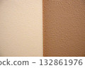 The two-colored walls create a minimalist vertical composition and contrasting textures 132861976
