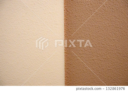 雙色牆面營造出極簡的垂直構圖和對比鮮明的紋理。 132861976