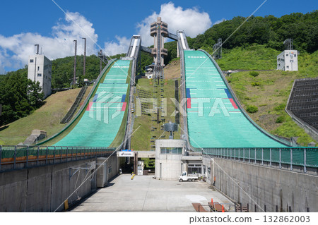 Ski jump in Hakuba Village, Nagano Prefecture 132862003