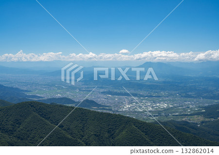 從龍王山眺望中野盆地 / 長野縣 132862014