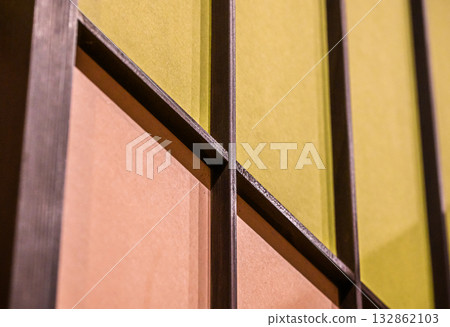 Diagonal composition of washi-style panels and lattices | Abstract Japanese color scheme and structural beauty Diagonal composition of washi-style panels and lattices | Abstract Japanese color scheme and structural beauty 132862103
