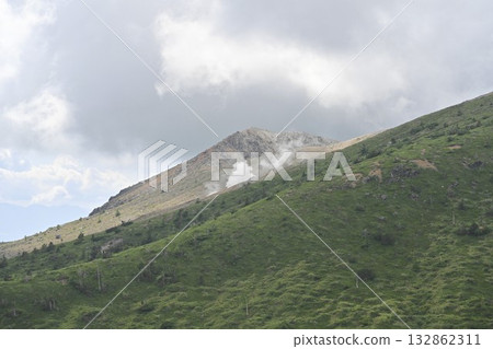 Mount Shirane seen from the Shiga-Kusatsu Highlands Route / Gunma Prefecture Mount Shirane seen from the Shiga-Kusatsu Highlands Route / Gunma Prefecture 132862311