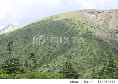 Mount Shirane seen from the Shiga-Kusatsu Highlands Route / Gunma Prefecture 132862313