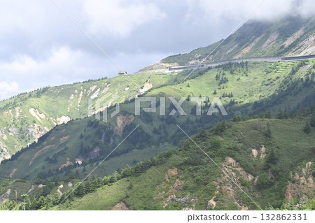 Mountain range seen from the Shiga-Kusatsu Highlands Route / Gunma Prefecture Mountain range seen from the Shiga-Kusatsu Highlands Route / Gunma Prefecture 132862331