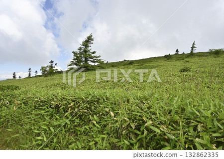 Mountain range seen from the Shiga-Kusatsu Highlands Route / Gunma Prefecture 132862335