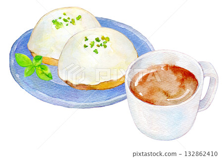 水彩插畫,手繪插畫,檸檬蛋糕和咖啡套裝,咖啡店菜單 水彩插畫,手繪插畫,檸檬蛋糕和咖啡套裝,咖啡店菜單 132862410