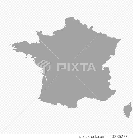 Map of France, sign silhouette. World Map Globe. Vector Illustration isolated on white background. Europe continent Map of France, sign silhouette. World Map Globe. Vector Illustration isolated on white background. Europe continent 132862773
