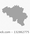 Map of Belgium, sign silhouette. World Map Globe. Vector Illustration isolated on transparent background. Europe continent 132862775