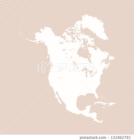 Map of North America, sign silhouette. World Map Globe. Vector Illustration isolated on transparent background. American continent Map of North America, sign silhouette. World Map Globe. Vector Illustration isolated on transparent background. American continent 132862781