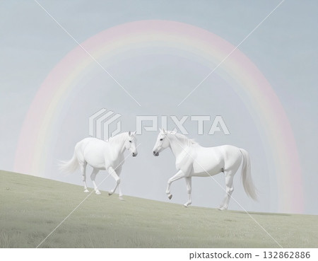 Horses on the meadow 132862886