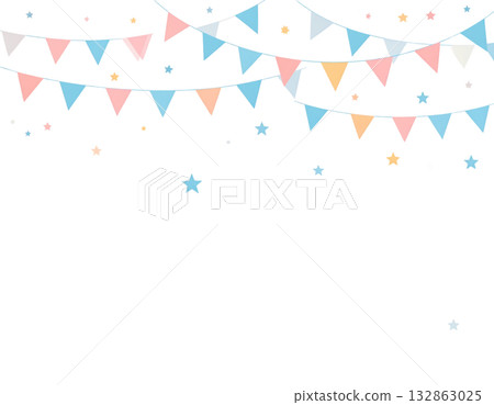Cute colorful flags with transparent background Cute colorful flags with transparent background 132863025