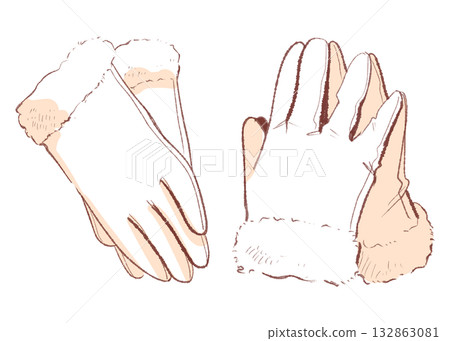 可愛又保暖的女士冬季手套 132863081