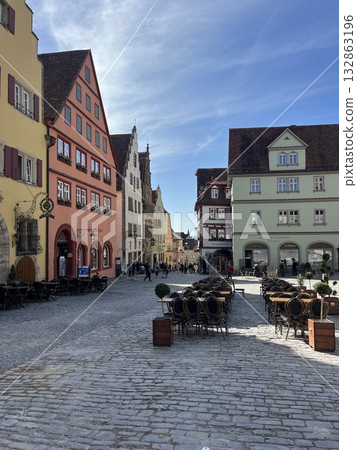 Rothenburg ob der Tauber in Bavaria, Germany 132863196