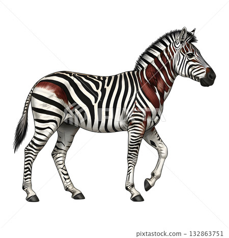 Zebra anatomy illustration design. Zebra anatomy illustration design. 132863751