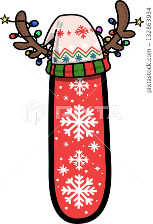 christmas, alphabet, font 132863934