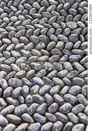 Cobblestone embankment of the Nagara River 132863966