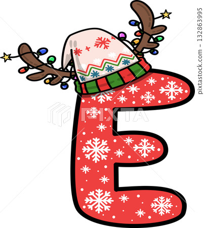 christmas, alphabet, font 132863995