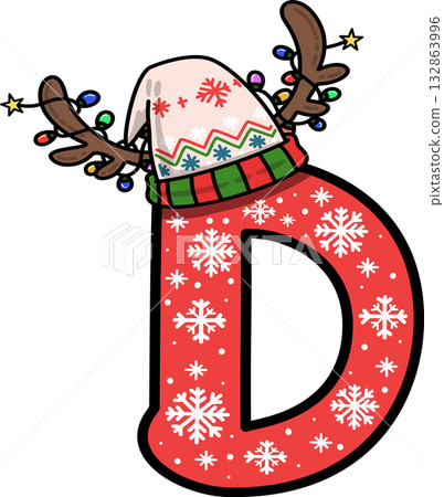 christmas, alphabet, font 132863996