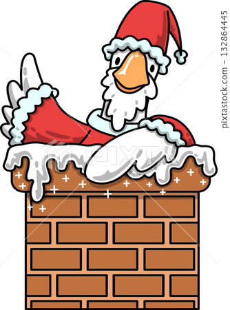 christmas, duck, santa claus 132864445