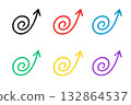 Colorful spiral arrow icon set (flat design) 132864537