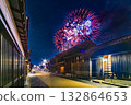 長良川煙火節的煙火表演 132864653