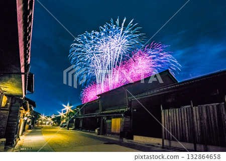 長良川煙火節的煙火表演 長良川煙火節的煙火表演 132864658