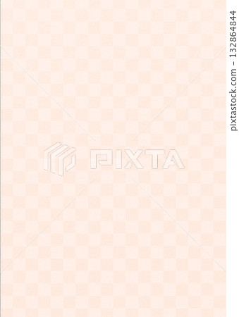 Japanese paper pattern frame, checkered texture background illustration, wallpaper, cherry blossom pink, vertical 132864844