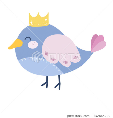 Cute blue bird 132865209