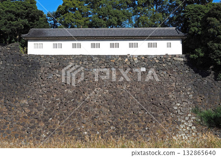 從皇居幹街看到的富士美多門[東京都千代田區] 132865640