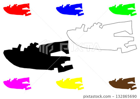 Badagry city (Federal Republic of Nigeria, Lagos State) map vector illustration, scribble sketch Badagri, Gbagli or Agbadarigi map Badagry city (Federal Republic of Nigeria, Lagos State) map vector illustration, scribble sketch Badagri, Gbagli or Agbadarigi map 132865690
