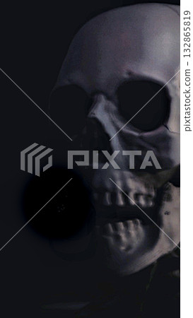 Halloween! A real, slightly scary skeleton! 132865819
