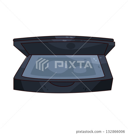 illustration of Flat Bed Scanner 132866006