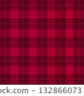 Tartan check seamless pattern featuring a red and wine red grid with orange dotted lines. 132866073