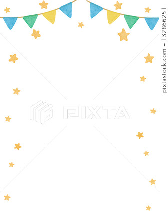 花圈星形藍色垂直 花圈星形藍色垂直 132866251