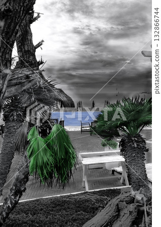 typical view of marine beaches during the winter 132866744